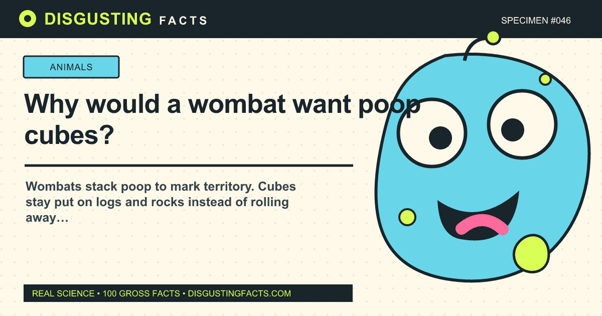Why would a wombat want poop cubes?